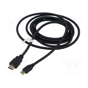 74088 Cable; HDMI plug,mini HDMI plug; PVC; Len: 5m; black; Core: CCS 4wbfTbGTe5hxbqnOZdevQWCDt5GmB6jgST0kd9w9zEA