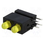 1801.7731 LED; in housing; 3mm; No.of diodes: 2; yellow; 20mA; 60°; 10÷20mcd gRX3uplf2I7zpujvSgfjlFz8FQvzrZp5VA3ZFFJ4PG8