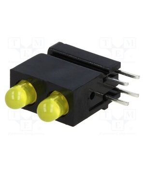 1801.7731 LED; in housing; 3mm; No.of diodes: 2; yellow; 20mA; 60°; 10÷20mcd gRX3uplf2I7zpujvSgfjlFz8FQvzrZp5VA3ZFFJ4PG8