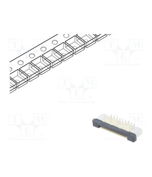 DS1020-08-18VBT11-R Connector: FFC/FPC; tinned; SMT; 500mA; 50V; PIN: 18; 500um; vertical euk2ssQqX9Guz_8WQgiU0F0SXJUmQpgHQfQBpM91Vjs