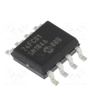 24FC01-I/SN IC: EEPROM memory; 1kbEEPROM; I2C; 128x8bit; 1.7÷5.5V; 1MHz; SO8 iqnB2dDl7cvrL0Pnoej9AITBaBz2dTVHRMmJu5lrEXc