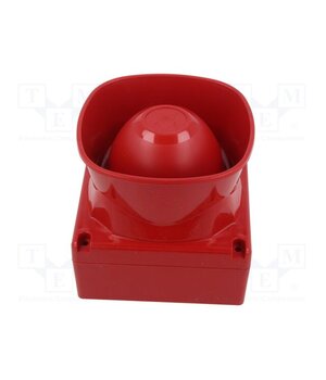 SY/HO/IP/R Signaller: sound; siren; IP66; red; 110x110x96mm; polycarbonate e3eMfaH6XGe191LtsVGAy_so-EQqkgeVK6lPCK4fGjA