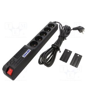 ACAR 504WF 5M Plug socket strip: protective; Sockets: 5; 250VAC; 10A; black LxHLCHo_YQgbOynitiSHkt759eSlTTeJxLXg-SPpT8s