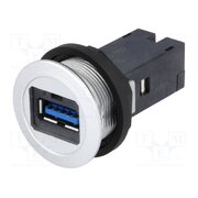 09454521902 USB socket; 22mm; har-port; -25÷70°C; Ø22.3mm; IP20; silver XAltfNjBvWtiM6BDkaiMVO2ARa70yae_5DywWyMdHtg
