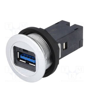 09454521902 USB socket; 22mm; har-port; -25÷70°C; Ø22.3mm; IP20; silver XAltfNjBvWtiM6BDkaiMVO2ARa70yae_5DywWyMdHtg