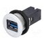 09454521902 USB socket; 22mm; har-port; -25÷70°C; Ø22.3mm; IP20; silver XAltfNjBvWtiM6BDkaiMVO2ARa70yae_5DywWyMdHtg