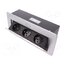 OR-AE-1336/G Plug socket strip: furniture; IP20; 16A; 2500W; silver; 223x108mm 4BRyjXtRP9pzE6d_AFqHGaqRrMdGruG7p4rjqXQpUBc
