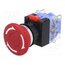 LAS0-K-11TSA/R/IP65 Switch: emergency stop; 22mm; Stabl.pos: 2; NC + NO; red; none; IP65 IVFDf55JtX7LwFmJJy7DBMyhvAl6d8YKqZIwIHlQsd4