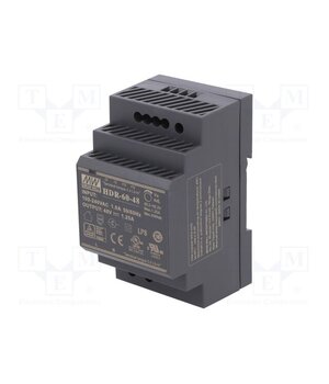 HDR-60-48 Power supply: switching; for DIN rail; 60W; 48VDC; 1.25A; OUT: 1 0XrFbCeu99RM5UJaeL_W1P1cuNV6KGRwebDKD6cOJ5U