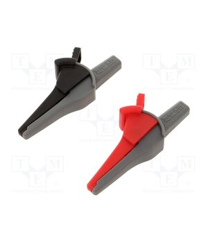FTF000370012 Crocodile clip; 16A; red and black; Socket size: 4mm; L: 94mm WNUqkpmgPW0b9-WyKcuD7-Cs6TtJNZmskDJsbfhF9h0