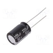 EEUEB1H221 Capacitor: electrolytic; THT; 220uF; 50VDC; Ø10x16mm; Pitch: 5mm TnVQEykNUcascvXYLr6f6RT1fjealPE5fze_CWr4D-I