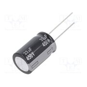 EEUEE2W330 Capacitor: electrolytic; THT; 33uF; 450VDC; Ø16x25mm; ±20%; 10000h _9IOzTTqWGzqRuVNFixe7Pz2YyEZnjja5tTXuujsQro