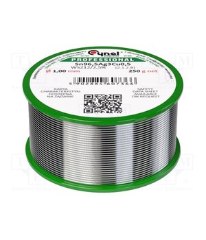 SN96,5AG3CU0,5-WS212/2,5%1.00 250 G Tin; lead free; Sn96,5Ag3Cu0,5; 1mm; 250g; reel; 217÷220°C; 2.5% C7Nt0ecaPfNyv9lVsLDjsnIdE7Tp_ZivYCKNcTx4CJE