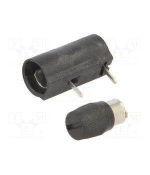 502740 Fuse holder; THT; 5x20mm; 6.3A; polyamide 6.6; Pitch: 12.5mm; black 6culuB5RaTgcOCAS0YwZcHwQXFS5GomDwGL8bDYJ0mA
