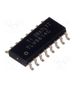 TLV5614CD IC: D/A converter; 12bit; 102ksps; Ch: 4; SOIC16; 0÷70°C; 2.7÷5.5VDC u0G0WohxtQr9GdgR94bfWHRGDS22TayviDaihrec6-o