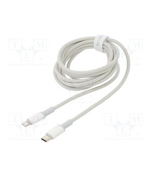 CATLGD-A02 Cable; USB 2.0; Apple Lightning plug,USB C plug; 2m; white; 20W gzIJUODGfQu2X3RUuOChhs2UNqqZR8PBYdKMhK0hKvY