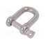 SZE-D4-A4 Dee shackle; acid resistant steel A4; for rope; 4mm VZ-cJjPVbhIyraAox-2SJKF4KhBdgHtYsZaiTJ6G07A