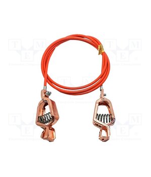 AI-000500-60 Ground/earth cable; both sides,aligator clip; Len: 1.5m; orange Qtx3cNi0Rxhl8PI26y5lgWme3dROutTfNdR2UBnciZE