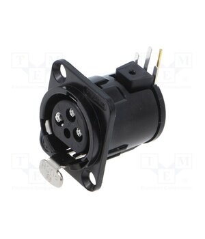NC3FD-H-BAG Connector: XLR; socket; female; PIN: 3; angled 90°; THT; black; 6A NEyZXUTIj-IAF2Mi2L4CapuKaFQQZqFSqAG1HO1GInE