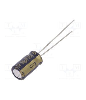 EEUFC1V560 Capacitor: electrolytic; low ESR; THT; 56uF; 35VDC; Ø6.3x11.2mm guEEf8M7cnwl0IMkBS3mghdc9dc0zDByZnMxYzoNufo