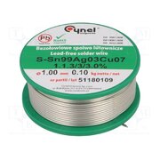 SN99CU07AG03-1.1.3/1.0MM 100G Tin; lead free; Sn99Ag0,3Cu0,7; 1mm; 100g; reel; 216÷227°C; 3% NCBL78hqdtq7_DTQfDolgVVQPZagQvpDGHQ-gbfh40o