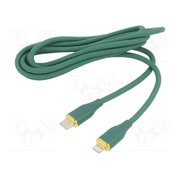 CC-USB2S-CM8PM-1.5M-G Cable; USB 2.0; Apple Lightning plug,USB C plug; 1.5m; green OKUZEezsPl9291BGSdZ6e-oVPx7eZVncdSaGcrBdHW0