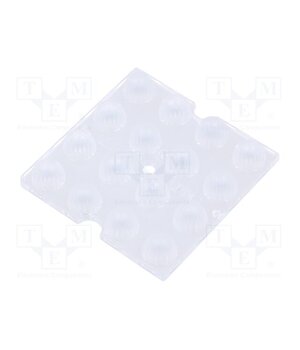 C15430_STRADELLA-16-HB-S LED lens; square; plexiglass PMMA; transparent; 25°; H: 7.5mm eoKowvcLsC3WYsRuKYpyp0xXR56cUnvqFCGEFnU6wOM