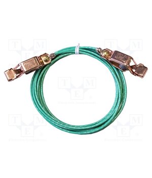 AI-000474-120 Ground/earth cable; both sides,aligator clip; Len: 3m; green RfAGUN0Kb6GOaJmuOdIkU0VR2RaP3PvbpPSxoMSVWBM