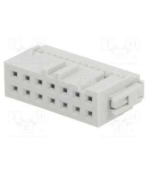 71600-114LF Connector: IDC; plug; female; PIN: 14; Quickie; IDC; 2.54mm; 2x7; grey snHSHrTRbWYYXeamRGkmkH4dshNz82ORsyP84mmOtDE