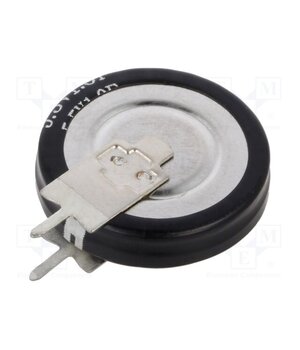 SC5V5V105Z Supercapacitor; THT; 1F; 5.5VDC; Ø19.2x4.8mm; Leads: V type _-LCTuSKyvFzMh5bDNgGoi1ZpA5JZswPkI6T86iZREQ