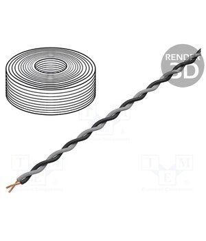 TSK1130 BLACK GREY Wire: assembly; 2x0.25mm2; stranded; Ext.dimensions: 2x1.4mm; 100m 5uAQf15ZDmhl8Rd3G5Hhf5xUbWlz9-0ONNagq8-31Ug