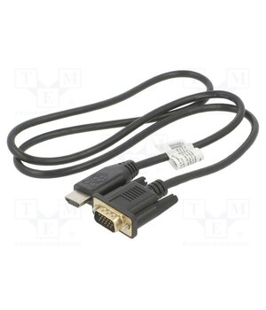 HDMI TO VGA CABLE 1M BLACK 789-21060901 Accessories: connection cable; black; 1m; HDMI plug,VGA Olo2HlCnirCrVZ5ruc_dVbOmhmO8eIVXSBSSyRZeFTI