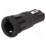FX0367/1 Fuse holder; 5x20mm; 250V; on panel; black; UL94V-0; polyester k6x395L6M7D4pLeBoZLecPZ8Zd01O7LBhSU5GTNfpRo