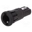FX0367/1 Fuse holder; 5x20mm; 250V; on panel; black; UL94V-0; polyester k6x395L6M7D4pLeBoZLecPZ8Zd01O7LBhSU5GTNfpRo