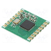 RFM69CW-433S2 Module: RF; FM transceiver; FSK; 433.92MHz; SPI; -120dBm; 13dBm; SMD 5hqz_tu5R6EU38GYKMrVhBVbdwwQePZCAYokI84A8tk