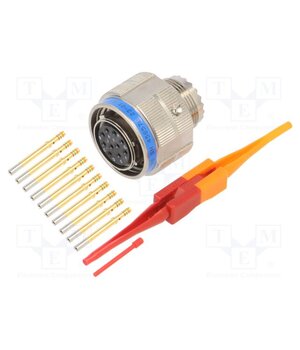 D38999/26FC98SN Connector: military; plug; female; PIN: 10; straight; crimped; 7.5A czrFRvTLSjmvR8oz5qQ1sxMZzHnRh33NeegoHB7OqTA