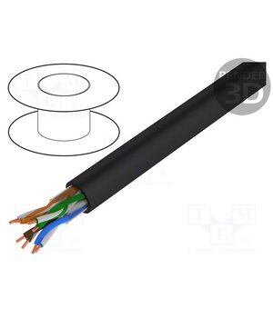TI0012 Wire; BiTLAN,U/UTP; 4x2x24AWG; 5e; wire; Cu; Insulation: PE; black fVKKTKVJGtH1QXQzNH2ozAaQKm2K4EB-ZUERau6NuJ4
