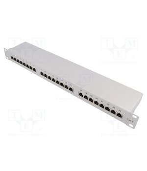 NP0053 Connector: RJ45; patch panel; Cat: 6; rack; grey; Height: 1U qS8sHoD4WvVEHNQlN8_ZsGa-RDsif8cxeeGx_m1sbXA