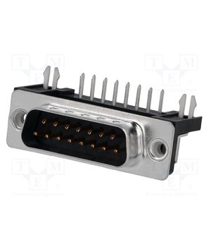 FCE17A15PB440 Connector: D-Sub; PIN: 15; socket; male; on PCBs; angled 90°; THT VYti1zTFDqhMb9jk3y_kxlFFB6oKRBxH8pH4sEEKaWQ