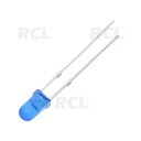 LED ø3mm mėlynas difuzinis, 3.0V-3.2V,1000-1200mcd, 460-465nm