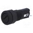 FX0454 Fuse holder; 5x20mm; 250V; on panel; black; UL94V-0; polyester T8fym_O6uhhYgJrwEmB5681SyqA4EDz6ULKOiIbOzCE