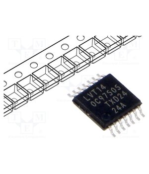 74LVT14PW,118 IC: digital; hex,inverter,Schmitt trigger; NOT; Ch: 6; IN: 1; TTL 59CowUlMlSEt9hkZ3G8UBxKPUD9Mz8QiKmaG-wYn494