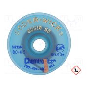 SW80-4-5 Tape: desoldering; halide-free,rosin,ROL0; W: 2.8mm; L: 1.5m; ESD 5UCOrqSnU3zOxjR5GMKOzQcGEw7nlXLZ419KQhJcArQ