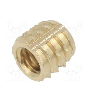 145M4 Threaded insert; brass; M4; BN 37915; L: 5.6mm; for plastic KHnrj5epdkVSyVHe9F5yAy0x0otiJDxKOKXgjMbcdWs
