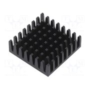658-35AB Heatsink: extruded; grilled; BGA; black; L: 27.9mm; W: 27.9mm; 658 2UoyORgJrSbjOk0E_V8ZdXatYD59ZsDnuSQq0bKMP-0