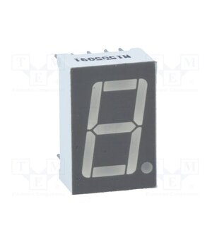KW1-561ASA Display: LED; 7-segment; 14.2mm; 0.56"; No.char: 1; red; 2.8÷3.6mcd GLmeLsT1liSIlhvcZrcBipmgZN3LLvjFTX3L66KPYAE