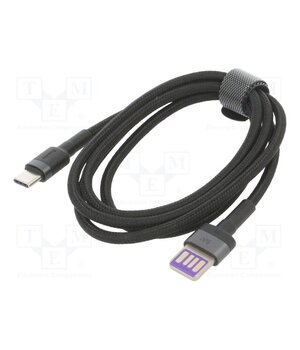 CATKLF-PG1 Cable; USB A plug double sided,USB C plug; 1m; black; textile syO8mhiY4BlilIFCCWdaFHBy6HPZQl-Ql09QZCyCIjo