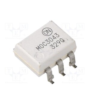 MOC3043SM Optotriac; 4.17kV; Uout: 400V; PDIP6; Ch: 1; MOC304XM; 2kV/μs RMRsf-6oPsEBaEZiPuZLGx3KzJSZfZISiKbGF5zPoqk
