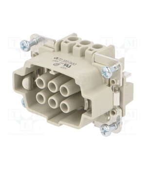 72.300.0653.0 Connector: HDC; female; PIN: 6; size 6; contact insert; 600V; 16A riOsgKxMfgk5RjfGHaM50VTTE102cEXGHmLeT6XIxoo