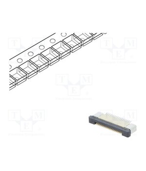 DS1020-09-18VBT1B-R Connector: FFC/FPC; tinned; SMT; 500mA; 50V; PIN: 18; 500um; ZIF; 30mΩ kb1GoFlseyQW-SFfBVQfvHbvxBWw3pJ6Hlwma4QAcKw